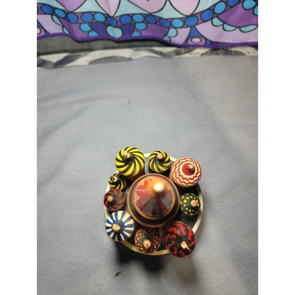 Vintage Russian St Basil Cathedral‎ Wooden Music Box Hand Painted Working